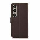 For Sony Xperia 1 VI KHAZNEH Side-Magnetic Litchi Genuine Leather RFID Case(Brown) - 3