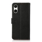 For Sony Xperia 10 VI KHAZNEH Side-Magnetic Litchi Genuine Leather RFID Case(Black) - 3
