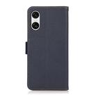 For Sony Xperia 10 VI KHAZNEH Side-Magnetic Litchi Genuine Leather RFID Case(Blue) - 3