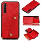 For OPPO X50 Pro 5G Double Buckle PU + TPU Shockproof Magnetic Protective Case with Card Slot & Holder(Red) - 1