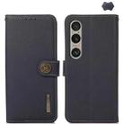 For Sony Xperia 1 VI KHAZNEH Custer Genuine Leather RFID Phone Case(Blue) - 1