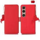 For Sony Xperia 1 VI Side-Magnetic TJ Genuine Leather RFID Phone Case(Red) - 1