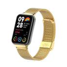 For Xiaomi Mi Band 8 Pro 18mm Steel Mesh Buckle Metal Watch Band(Gold) - 1