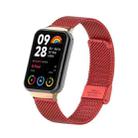 For Xiaomi Mi Band 8 Pro 18mm Steel Mesh Buckle Metal Watch Band(Red) - 1