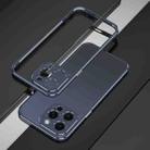 For iPhone 15 Pro Max Aurora Series Lens Protector + Metal Frame Phone Case(Blue Silver) - 1