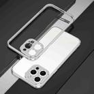 For iPhone 15 Pro Aurora Series Lens Protector + Metal Frame Phone Case(Silver) - 1
