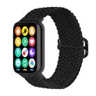 For Xiaomi Mi Band 8 Pro 18mm Buckle Nylon Braided Watch Band(Black) - 1