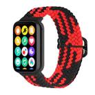 For Xiaomi Mi Band 8 Pro 18mm Buckle Nylon Braided Watch Band(Red Black) - 1