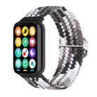 For Xiaomi Mi Band 8 Pro 18mm Buckle Nylon Braided Watch Band(Bright Black) - 1