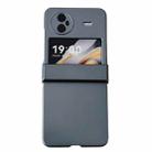 For vivo X Flip Three-stage Pearlescent Paint PC Shockproof Phone Case(Black) - 1