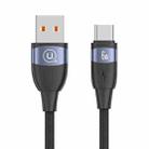 USAMS US-SJ630 U85 1.2m USB to Type-C 6A Aluminum Alloy Fast Charging & Data Cable(Black) - 1
