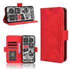 For Nothing Phone 2 Skin Feel Calf Texture Card Slots Leather Phone Case(Red) - 1