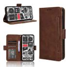 For Nothing Phone 2 Skin Feel Calf Texture Card Slots Leather Phone Case(Brown) - 1