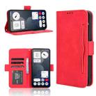 For Nothing Phone 3a Pro Skin Feel Calf Texture Card Slots Leather Phone Case(Red) - 1