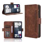 For Nothing Phone 3a Pro Skin Feel Calf Texture Card Slots Leather Phone Case(Brown) - 1