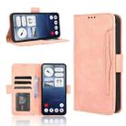 For Nothing Phone 3a Skin Feel Calf Texture Card Slots Leather Phone Case(Pink) - 1