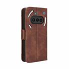 For Nothing Phone 3a Skin Feel Calf Texture Card Slots Leather Phone Case(Brown) - 3