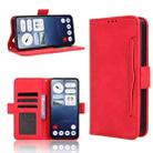 For Nothing Phone 3 Skin Feel Calf Texture Card Slots Leather Phone Case(Red) - 1