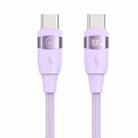 USAMS US-SJ632 U85 1.2m Type-C to Type-C PD100W Aluminum Alloy Fast Charging & Data Cable(Purple) - 1