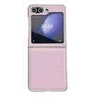For Samsung Galaxy Z Flip5 Integrated Morandi Pearlescent Paint Shockproof Phone Case(Pink) - 1