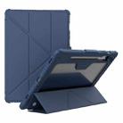 For Samsung Galaxy Tab S9+ NILLKIN Bumper Pro Multi-angle Folding Style Tablet Leather Case(Blue) - 1