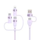 USAMS US-SJ645 U85 1.2m PD100W 6 in 1 Alloy Multifunctional Fast Charging Cable(Purple) - 1