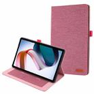 For Xiaomi Redmi Pad SE Fabric Leather Tablet Case(Rose Red) - 1