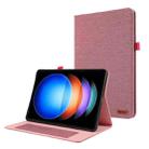 For Xiaomi Pad 6S Pro 12.4 Fabric Leather Tablet Case(Rose Red) - 1