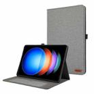 For Xiaomi Pad 6S Pro 12.4 Fabric Leather Tablet Case(Grey) - 1