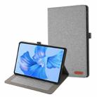 For Xiaomi Redmi Pad SE 8.7 4G Fabric Leather Tablet Case(Grey) - 1