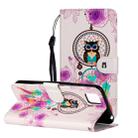 For Huawei Y5p Oil Embossed Coloured Drawing Pattern Horizontal Flip PU Leather Case with Holder & Card Slots & Wallet(Owl Wind Chimes) - 1