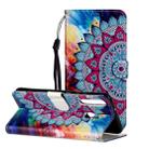 For Huawei Y6p Oil Embossed Coloured Drawing Pattern Horizontal Flip PU Leather Case with Holder & Card Slots & Wallet(Half Sunflower) - 1