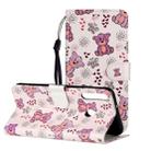 For Huawei Y6p Oil Embossed Coloured Drawing Pattern Horizontal Flip PU Leather Case with Holder & Card Slots & Wallet(Little Bear) - 1