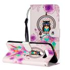 For LG K51 Oil Embossed Coloured Drawing Pattern Horizontal Flip PU Leather Case with Holder & Card Slots & Wallet(Owl Wind Chimes) - 1