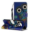 For LG Stylo 6 Oil Embossed Coloured Drawing Pattern Horizontal Flip PU Leather Case with Holder & Card Slots & Wallet(Blue Owl) - 1