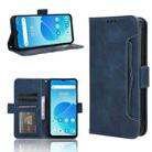 For Umidigi G5 Mecha Skin Feel Calf Texture Card Slots Leather Phone Case(Blue) - 1