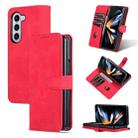 For Samsung Galaxy Z Fold5 AZNS Skin Feel Calf Texture Flip Leather Phone Case(Red) - 1