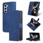 For Samsung Galaxy Z Fold5 AZNS Skin Feel Calf Texture Flip Leather Phone Case(Blue) - 1