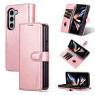 For Samsung Galaxy Z Fold5 AZNS Skin Feel Calf Texture Flip Leather Phone Case(Rose Gold) - 1