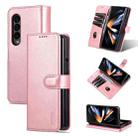 For Samsung Galaxy Z Fold4 5G AZNS Skin Feel Calf Texture Flip Leather Phone Case(Rose Gold) - 1