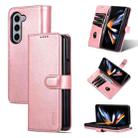 For Samsung Galaxy Z Fold6 5G AZNS Skin Feel Calf Texture Flip Leather Phone Case(Rose Gold) - 1