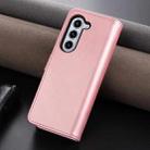 For Samsung Galaxy Z Fold6 5G AZNS Skin Feel Calf Texture Flip Leather Phone Case(Rose Gold) - 3