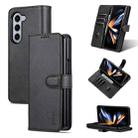 For Samsung Galaxy Z Fold6 5G AZNS Skin Feel Calf Texture Flip Leather Phone Case(Black) - 1