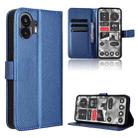 For Nothing Phone 2 Diamond Texture Leather Phone Case(Blue) - 1