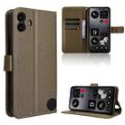 For Nothing CMF Phone 1 Diamond Texture Leather Phone Case(Brown) - 1