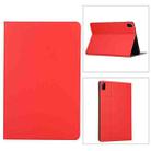 For Xiaomi Redmi Pad SE Voltage Elastic Texture Flip Tablet Leather Case(Red) - 1