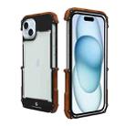For iPhone 15 Plus R-JUST Ironwood Generation Metal + Wood Phone Case - 1