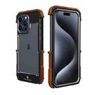 For iPhone 15 Pro R-JUST Ironwood Generation Metal + Wood Phone Case - 1