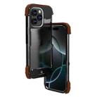 For iPhone 16 Pro Max R-JUST Ironwood Generation Metal Hybrid Wood Phone Case - 1