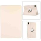 For Xiaomi Redmi Pad SE 360 Degree Rotation Litchi Texture Leather Tablet Case(White) - 1